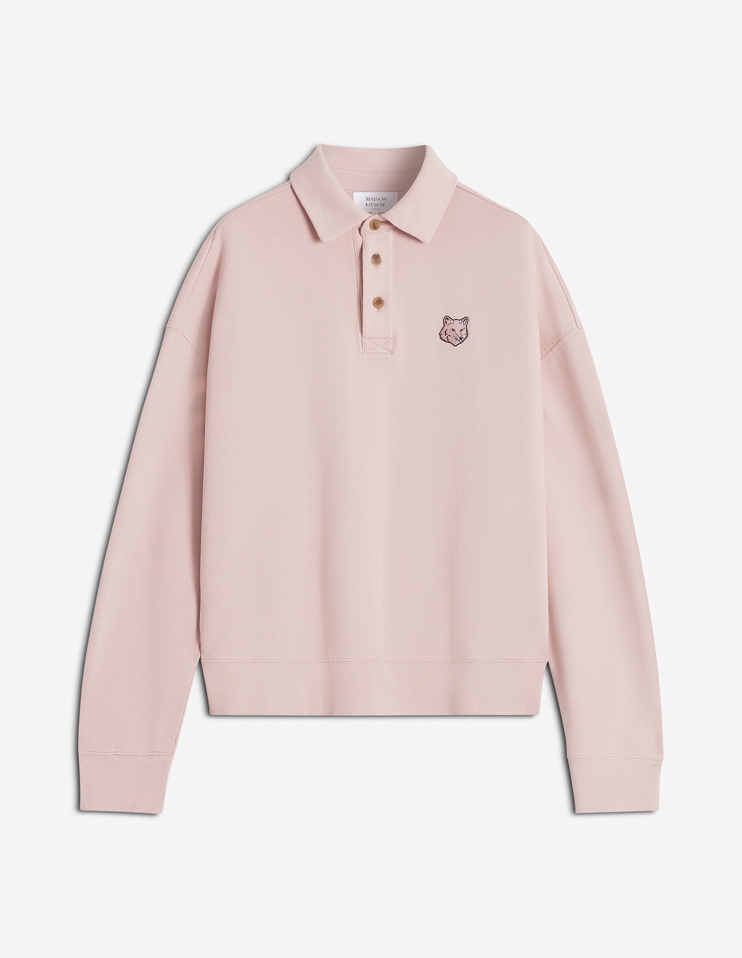 【メゾン キツネ/MAISON KITSUNE / MEN】のMAISON KITSUNE/BOLD FOX HEAD FLEECE OVERSIZE POLO SWEATSHIRT 人気、トレンドファッション・服の通販 founy(ファニー) 　ファッション　Fashion　メンズファッション　Men's Style Online　トップス・カットソー　Tops/Tshirt/Men　パーカ　Sweats　シャツ　Shirts　パッチ　Patch　ポロシャツ　Polo Shirt　夏　Summer　S/S・春夏　Ss・Spring/Summer　長袖　Long Sleeve　 other-1|ID: prp329100004583409 ipo3291000000032645032