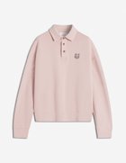 【メゾン キツネ/MAISON KITSUNE / MEN】のMAISON KITSUNE/BOLD FOX HEAD FLEECE OVERSIZE POLO SWEATSHIRT PINK CLAY|ID: prp329100004583409 ipo3291000000032645033