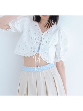 【ファーファー/FURFUR】のカットワーク刺繍リボンブラウス 人気、トレンドファッション・服の通販 founy(ファニー) ファッション Fashion レディースファッション WOMEN トップス・カットソー Tops/Tshirt シャツ/ブラウス Shirts/Blouses コンパクト Compact スリーブ Sleeve フロント Front リボン Ribbon ワーク Work 羽織 Haori |ID:prp329100004583427
