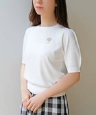 【ストロベリーフィールズ/STRAWBERRY FIELDS】のブーケビジュー半袖プルオーバー 人気、トレンドファッション・服の通販 founy(ファニー) ファッション Fashion レディースファッション Ladies' Fashion Online トップス・カットソー Tops/Tshirt プルオーバー Pullover シンプル Simple チェック Check ビジュー Bijou エレガント 上品 Elegant 今季 This Season 半袖 Short Sleeve 春 Spring thumbnail オフホワイト|ID: prp329100004583429 ipo3291000000032674390
