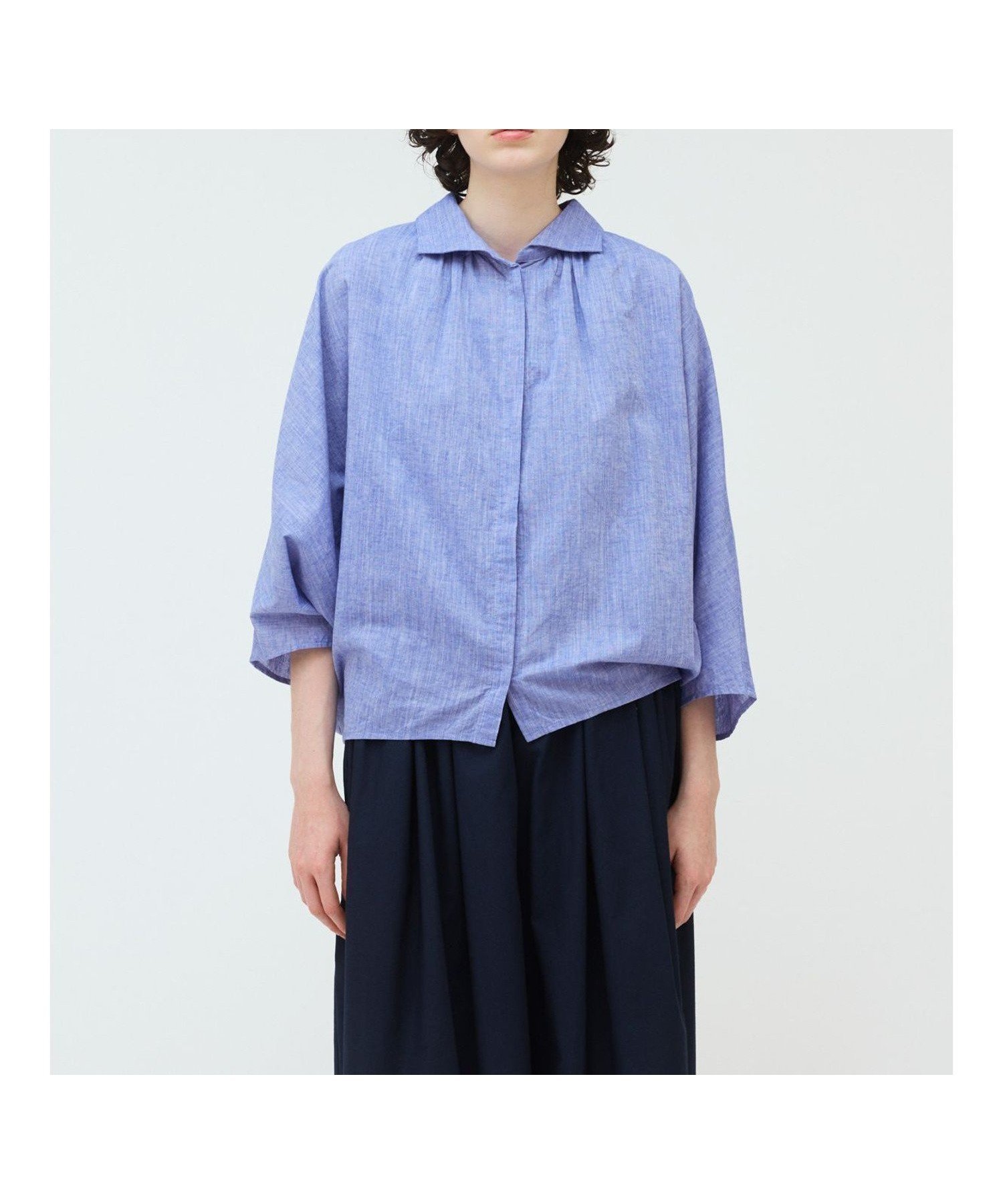 【マーコート/MARcourt】のmizuiro ind ギャザードルマンシャツ 人気、トレンドファッション・服の通販 founy(ファニー) 　ファッション　Fashion　レディースファッション　Fashion for Women　トップス・カットソー　Cut & Sew Tops　シャツ・ブラウス・オフィスカジュアル　Elegant Blouses & Button-Ups　バランス　Balance, Style Balance　ポケット　Pocket, Pocket Detail　レギュラー　Regular, Standard Fit　人気　Popular, Best Seller　今季　This Season, Current Season　再入荷　Restock / Back in Stock　夏　Summer　無地　Plain, Solid Color　 other-1|ID: prp329100004583430 ipo3291000000032974172