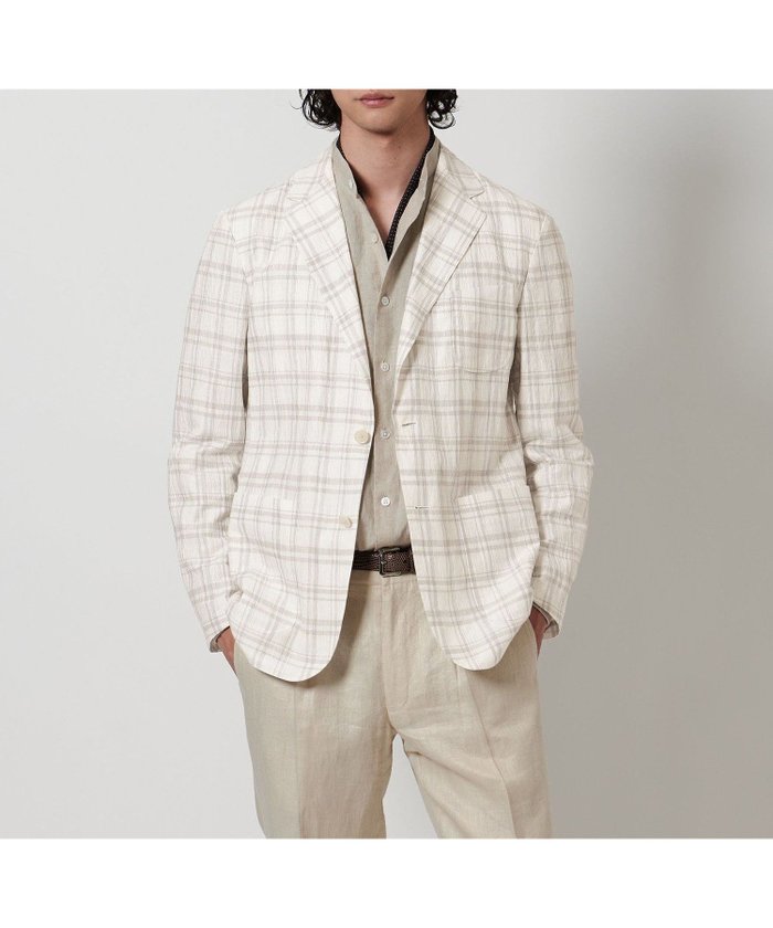 【ユナイテッドアローズ/UNITED ARROWS / MEN】のワッシャー シングル 2ボタンジャケット インテリア・キッズ・メンズ・レディースファッション・服の通販 founy(ファニー) https://founy.com/ ファッション Fashion メンズファッション Fashion for Men カットソー Cut and Sewn Top サマー Summer, Summer Style サンダル Sandals, Summer Shoes ショーツ Shorts, Short Pants シルク Silk, 100% Silk ジャケット Jacket, Outerwear ジーンズ Jeans, Denim Pants ストライプ Stripe, Striped Pattern スポーティ Sporty, Casual Athletic パッチ Patch, Appliqué ポケット Pocket, Pocket Detail 羽織 Haori, Light Jacket リゾート Resort, Vacation Style リネン Linen, Linen Fabric リラックス Relax, Relaxed Fit ワッシャー Washer, Crinkled Finish おすすめ Recommended / Our Picks 夏 Summer エレガント 上品 Elegant |ID: prp329100004583431 ipo3291000000032999814