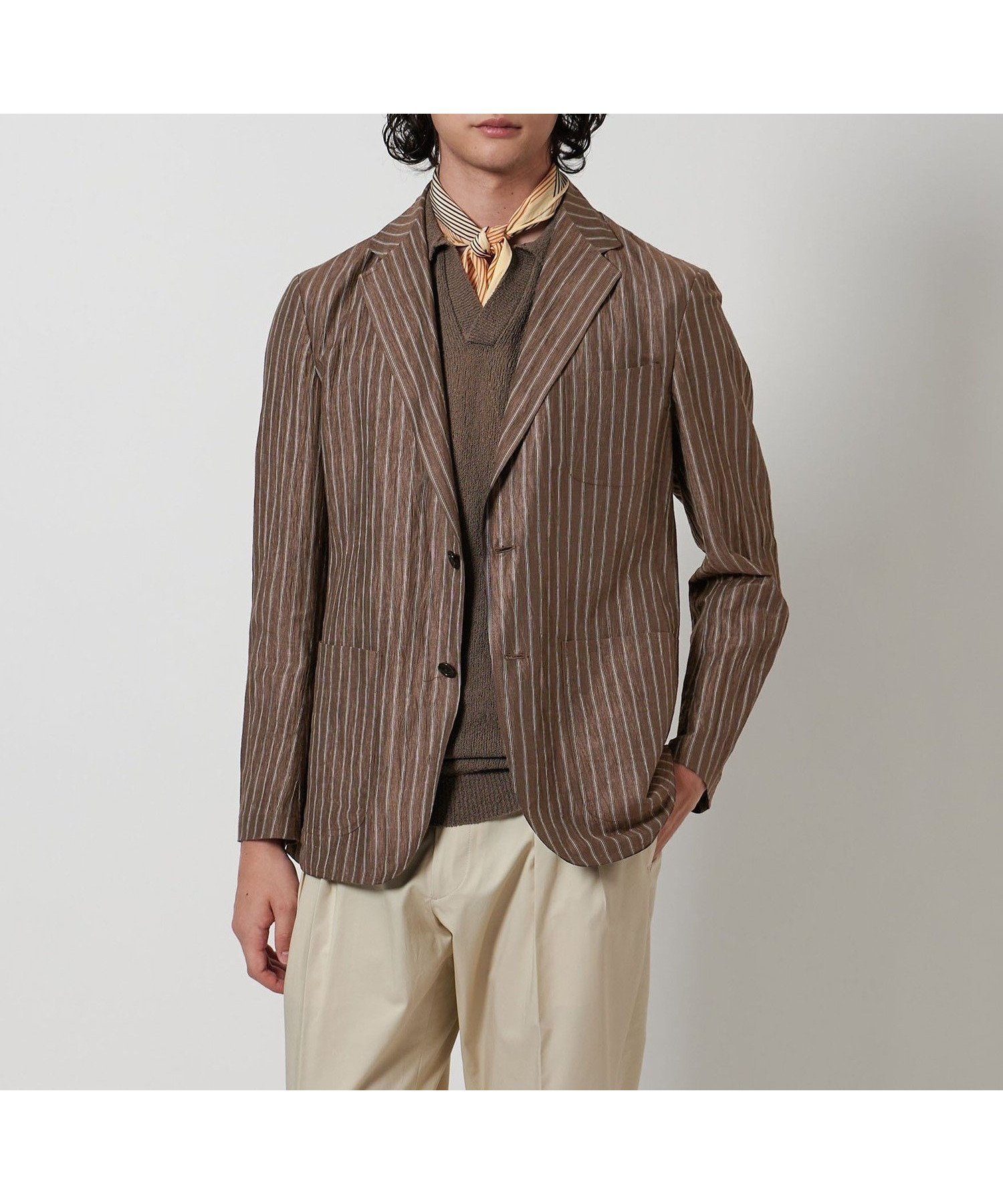 【ユナイテッドアローズ/UNITED ARROWS / MEN】のワッシャー シングル 2ボタンジャケット インテリア・キッズ・メンズ・レディースファッション・服の通販 founy(ファニー) 　ファッション　Fashion　メンズファッション　Fashion for Men　カットソー　Cut and Sewn Top　サマー　Summer, Summer Style　サンダル　Sandals, Summer Shoes　ショーツ　Shorts, Short Pants　シルク　Silk, 100% Silk　ジャケット　Jacket, Outerwear　ジーンズ　Jeans, Denim Pants　ストライプ　Stripe, Striped Pattern　スポーティ　Sporty, Casual Athletic　パッチ　Patch, Appliqué　ポケット　Pocket, Pocket Detail　羽織　Haori, Light Jacket　リゾート　Resort, Vacation Style　リネン　Linen, Linen Fabric　リラックス　Relax, Relaxed Fit　ワッシャー　Washer, Crinkled Finish　おすすめ　Recommended / Our Picks　夏　Summer　エレガント 上品　Elegant　MOCA|ID: prp329100004583431 ipo3291000000032999818