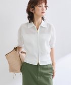 【リヴドロワ/RIVE DROITE】の【抜け感】セミシアーZIPポロニット 人気、トレンドファッション・服の通販 founy(ファニー) ファッション Fashion レディースファッション Fashion for Women トップス・カットソー Cut & Sew Tops ニット Knit Tops & Sweaters シアー Sheer, See-Through トレンド Trend, Trending Now バランス Balance, Style Balance ボトム Bottoms, Lower Wear 再入荷 Restock / Back in Stock おすすめ Recommended / Our Picks 夏 Summer thumbnail オフホワイト|ID: prp329100004583443 ipo3291000000033284078