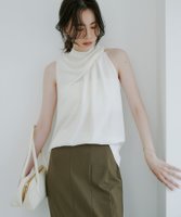 【アニュアンス/anuans】のホルターニュアンスネックトップス 人気、トレンドファッション・服の通販 founy(ファニー) ファッション Fashion レディースファッション Ladies' Fashion Online トップス・カットソー Tops/Tshirt サテン Satin シンプル Simple ドレープ Drape 夏 Summer 軽量 Lightweight |ID:prp329100004583448