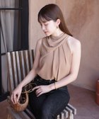【アニュアンス/anuans】のホルターニュアンスネックトップス 人気、トレンドファッション・服の通販 founy(ファニー) ファッション Fashion レディースファッション Ladies' Fashion Online トップス・カットソー Tops/Tshirt サテン Satin シンプル Simple ドレープ Drape 夏 Summer 軽量 Lightweight thumbnail BEIGE|ID: prp329100004583448 ipo3291000000032585920