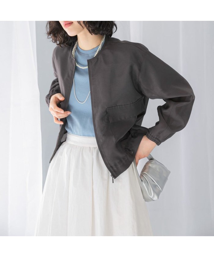 【アーバンリサーチ ロッソ/URBAN RESEARCH ROSSO】のオーガンジーシアーブルゾン インテリア・キッズ・メンズ・レディースファッション・服の通販 founy(ファニー) https://founy.com/ ファッション Fashion レディースファッション Fashion for Women アウター Coat / Outerwear Collection ブルゾンジャケット・スポーティアウター Blouson Jackets 2025年 2025 2025春夏・S/S Spring/Summer 2025 SS25 オーガンジー Organza Fabric シアー Sheer, See-Through フォルム Silhouette, Form フリル Frill, Ruffle フロント Front, Front Design ポケット Pocket, Pocket Detail 夏 Summer S/S・春夏 SS, Spring/Summer, Warm Season |ID: prp329100004583486 ipo3291000000032749258