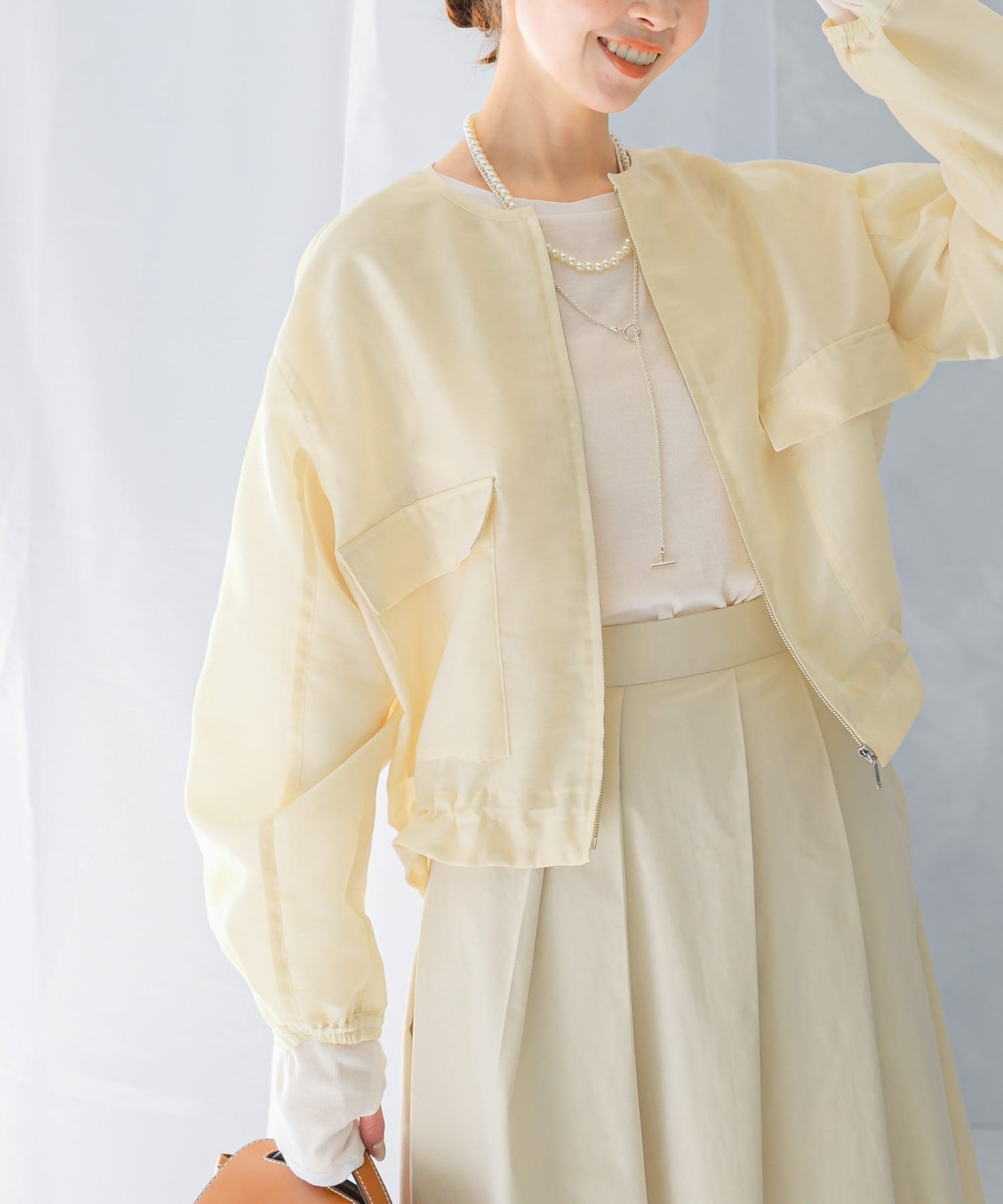 【アーバンリサーチ ロッソ/URBAN RESEARCH ROSSO】のオーガンジーシアーブルゾン インテリア・キッズ・メンズ・レディースファッション・服の通販 founy(ファニー) 　ファッション　Fashion　レディースファッション　Fashion for Women　アウター　Coat / Outerwear Collection　ブルゾンジャケット・スポーティアウター　Blouson Jackets　2025年　2025　2025春夏・S/S　Spring/Summer 2025 SS25　オーガンジー　Organza Fabric　シアー　Sheer, See-Through　フォルム　Silhouette, Form　フリル　Frill, Ruffle　フロント　Front, Front Design　ポケット　Pocket, Pocket Detail　夏　Summer　S/S・春夏　SS, Spring/Summer, Warm Season　CREAM|ID: prp329100004583486 ipo3291000000032749260