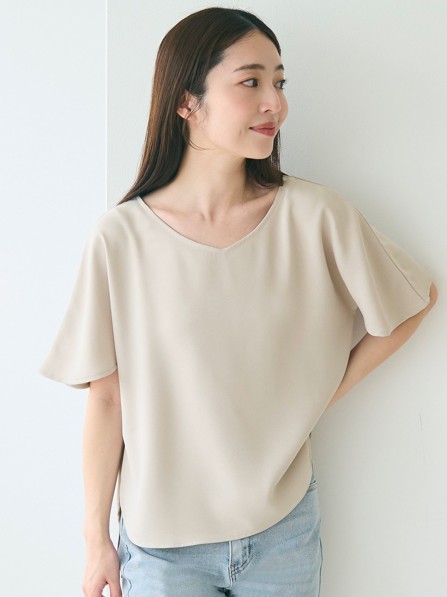【コカ/COCA】のドルマンブラウス インテリア・キッズ・メンズ・レディースファッション・服の通販 founy(ファニー) 　ファッション　Fashion　レディースファッション　Ladies' Fashion Online　トップス・カットソー　Tops/Tshirt　シャツ/ブラウス　Shirts/Blouses　とろみ　Thickness　タイトスカート　Tight Skirt　デニム　Denim　バランス　Balance　フレア　Flare　ポケット　Pocket　ワイド　Wide　エレガント 上品　Elegant　ビジネス 仕事 通勤　Business　Lt.beige|ID: prp329100004583495 ipo3291000000032661600