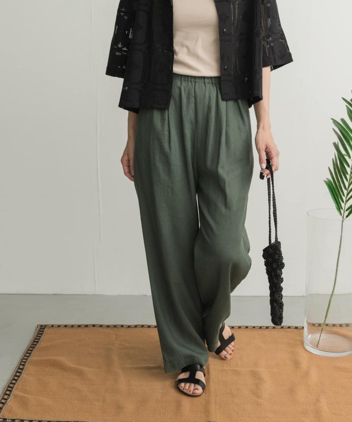 【アーバンリサーチ ドアーズ/URBAN RESEARCH DOORS】のリネンレーヨンイージーパンツ インテリア・キッズ・メンズ・レディースファッション・服の通販 founy(ファニー) https://founy.com/ ファッション Fashion レディースファッション Ladies' Fashion Online パンツ Pants 2025年 2025 2025春夏・S/S Ss,Spring/Summer,2025 サンダル Sandals ストレート Straight フラット Flat リネン Linen リラックス Relax ルーズ Loose ワイド Wide エレガント 上品 Elegant 夏 Summer S/S・春夏 Ss・Spring/Summer |ID: prp329100004583538 ipo3291000000032535201