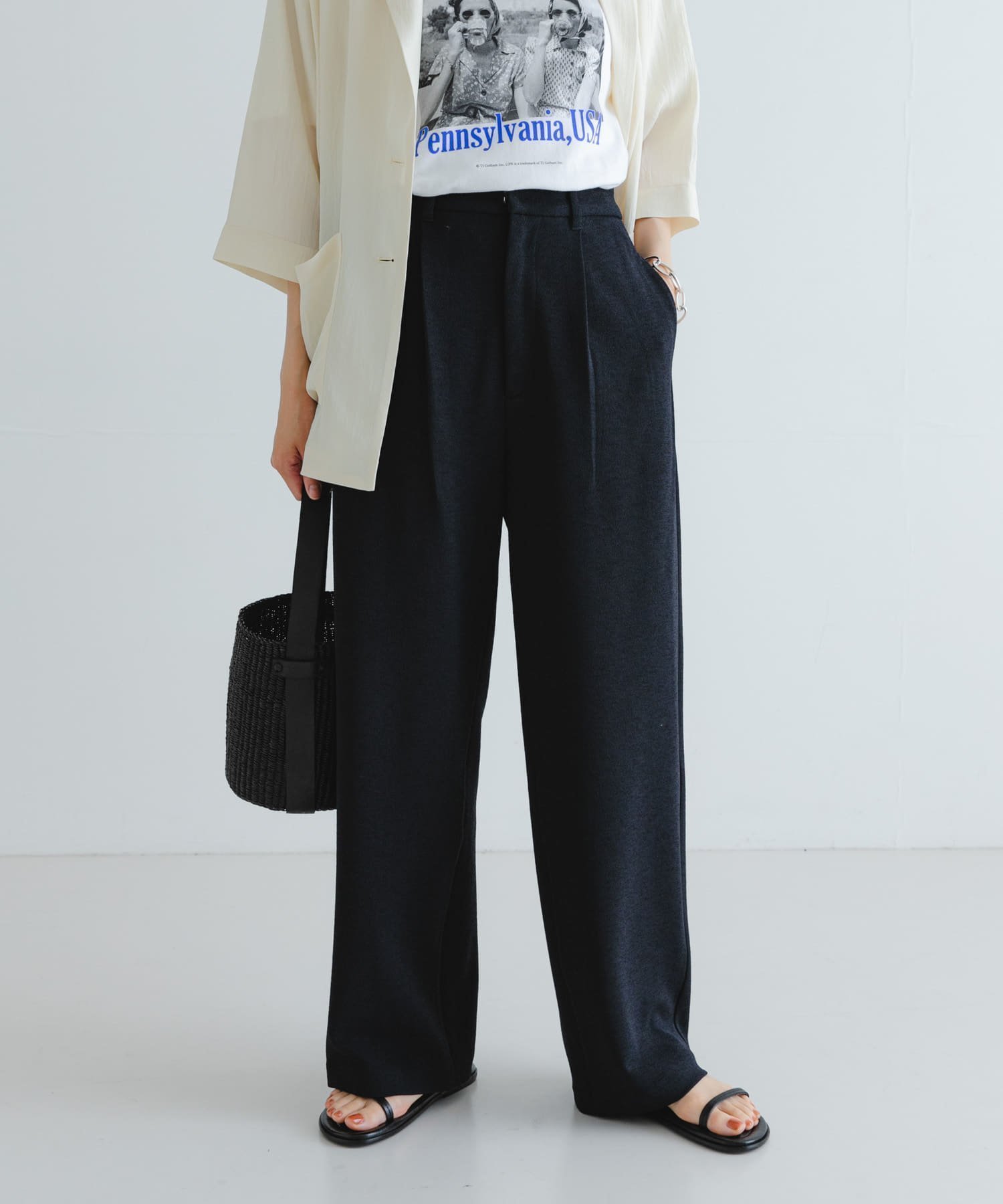 【アーバンリサーチ/URBAN RESEARCH】の『3サイズ展開』『MADE IN JAPAN』カットジョーゼットイージースラックス インテリア・キッズ・メンズ・レディースファッション・服の通販 founy(ファニー) 　ファッション　Fashion　レディースファッション　Fashion for Women　2025年　2025　2025春夏・S/S　Spring/Summer 2025 SS25　ジャケット　Jacket, Outerwear　ジョーゼット　Georgette, Semi-Sheer Fabric　ストレート　Straight, Straight Cut　フラット　Flat, Flat Shoes　ポケット　Pocket, Pocket Detail　夏　Summer　日本製　Made In Japan　S/S・春夏　SS, Spring/Summer, Warm Season　NAVY|ID: prp329100004583546 ipo3291000000032486310