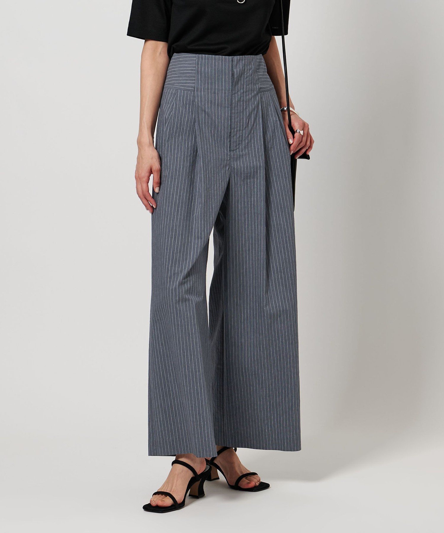 【ユナイテッドアローズ/UNITED ARROWS】のMANTECO POP ワイドパンツ インテリア・キッズ・メンズ・レディースファッション・服の通販 founy(ファニー) 　ファッション　Fashion　レディースファッション　Ladies' Fashion Online　パンツ　Pants　アンダー　Under　カットソー　Cut And Sew　切替　Switching　シャーリング　Shirring　ストライプ　Stripe　セットアップ　Set Up　フィット　Fit　ワイド　Wide　おすすめ　Recommend　その他7|ID: prp329100004583550 ipo3291000000032610799