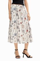 【デシグアル/Desigual】の花柄のミディスカートarty ホワイト/1000|ID: prp329100004583658 ipo3291000000032724652