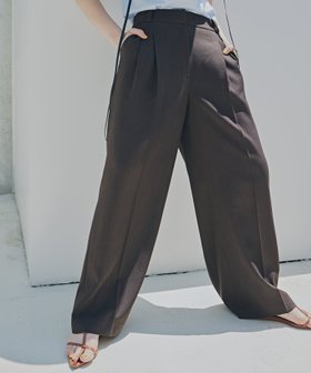 【エヌ ナチュラルビューティーベーシック/N.Natural Beauty basic】のツータックワイドパンツ 人気、トレンドファッション・服の通販 founy(ファニー) ファッション Fashion レディースファッション Ladies' Fashion Online パンツ Pants シンプル Simple センター Center ツイル Twill バランス Balance メランジ Melange ワイド Wide |ID:prp329100004583663