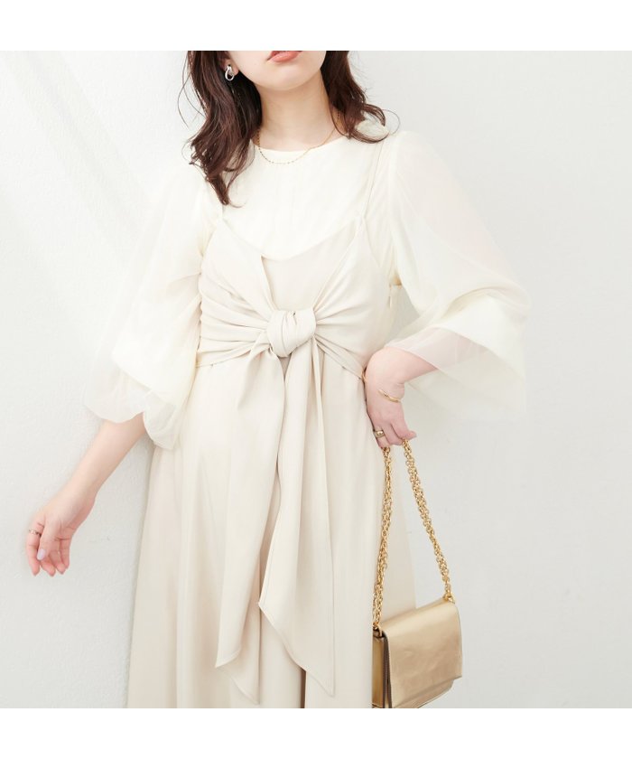【ナチュラルクチュール/natural couture】のosonoアシメカシュクールリボンキャミワンピース インテリア・キッズ・メンズ・レディースファッション・服の通販 founy(ファニー) https://founy.com/ ファッション Fashion レディースファッション Fashion for Women ワンピース Dresses キャミソールワンピース Camisole Dresses 2025年 2025 2025春夏・S/S Spring/Summer 2025 SS25 |ID: prp329100004583684 ipo3291000000032729343