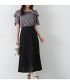 【プロポーション ボディドレッシング/PROPORTION BODY DRESSING】のシアーチュールフリンジフレアスカート ブラック|ID: prp329100004583708 ipo3291000000032669450