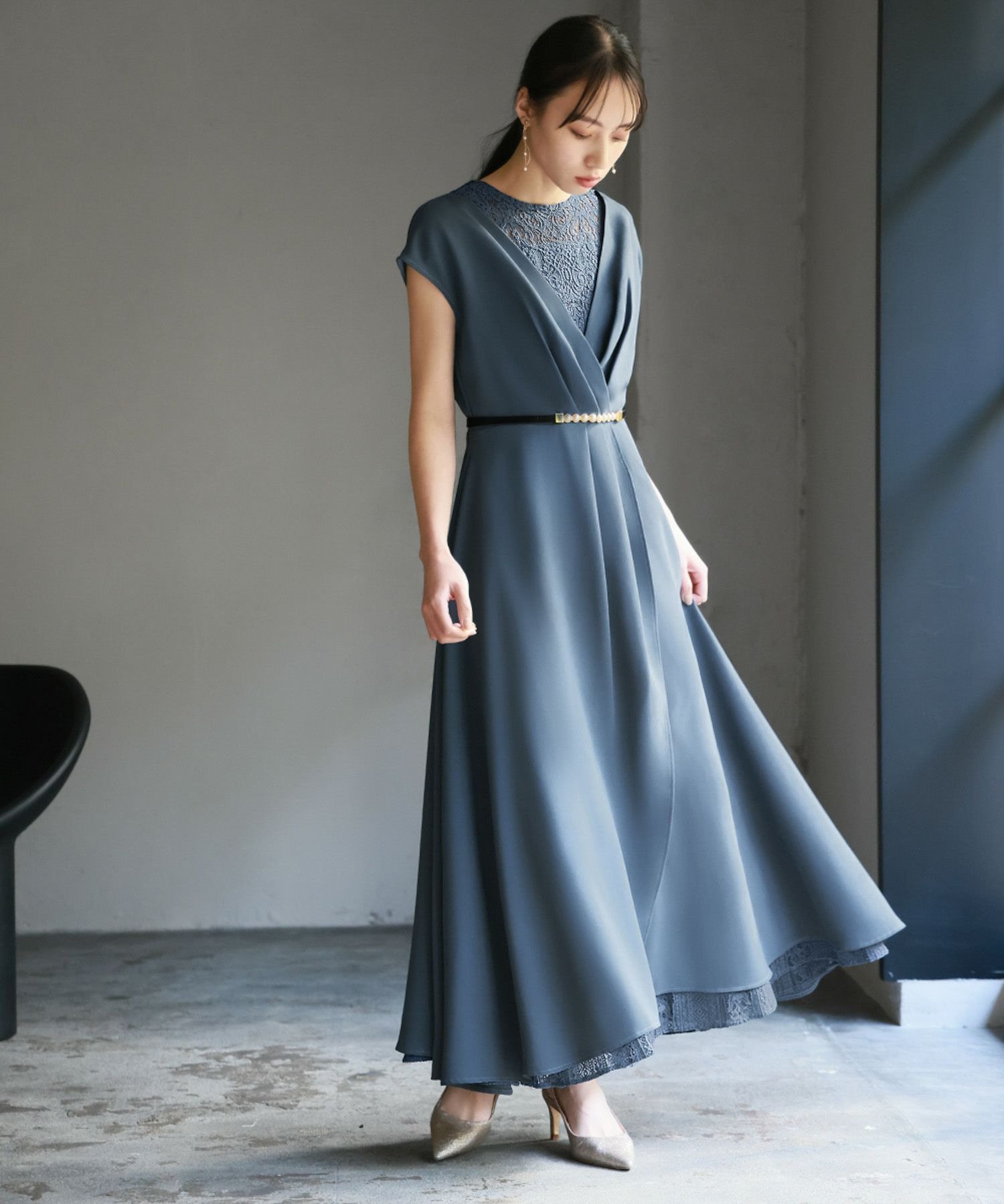 【ガール/GIRL】のパールベルト付きカシュクール風レース切替ロングフレア 結婚式パーティードレス インテリア・キッズ・メンズ・レディースファッション・服の通販 founy(ファニー) 　ファッション　Fashion　レディースファッション　Fashion for Women　ワンピース　Dresses　フォーマル・パーティードレス・結婚式用ドレス　Elegant & Casual Dresses　ベルト&ウエストマーク　Belts & Waist Accessories　イレギュラーヘム　Irregular Hem　カシュクール　Wrap Design　ギャザー　Gathered, Ruffled　クラシカル　Classical, Vintage-Inspired　切替　Switching, Contrast Panel　スリーブ　Sleeve, Long Sleeve / Short Sleeve　デコルテ　Décolleté, Neckline　ドレス　Dress, One-Piece　パール　Pearl, Pearl Accent　フィット　Fit, Slim Fit　フレア　Flare, Flared　フレンチ　French, French Style　ヨーク　Yoke, Yoke Design　レース　Lace, Lace Fabric　ロング　Long, Long-Length　再入荷　Restock / Back in Stock　エレガント 上品　Elegant　結婚式　Wedding　二次会　After Party　BL|ID: prp329100004583724 ipo3291000000032751017