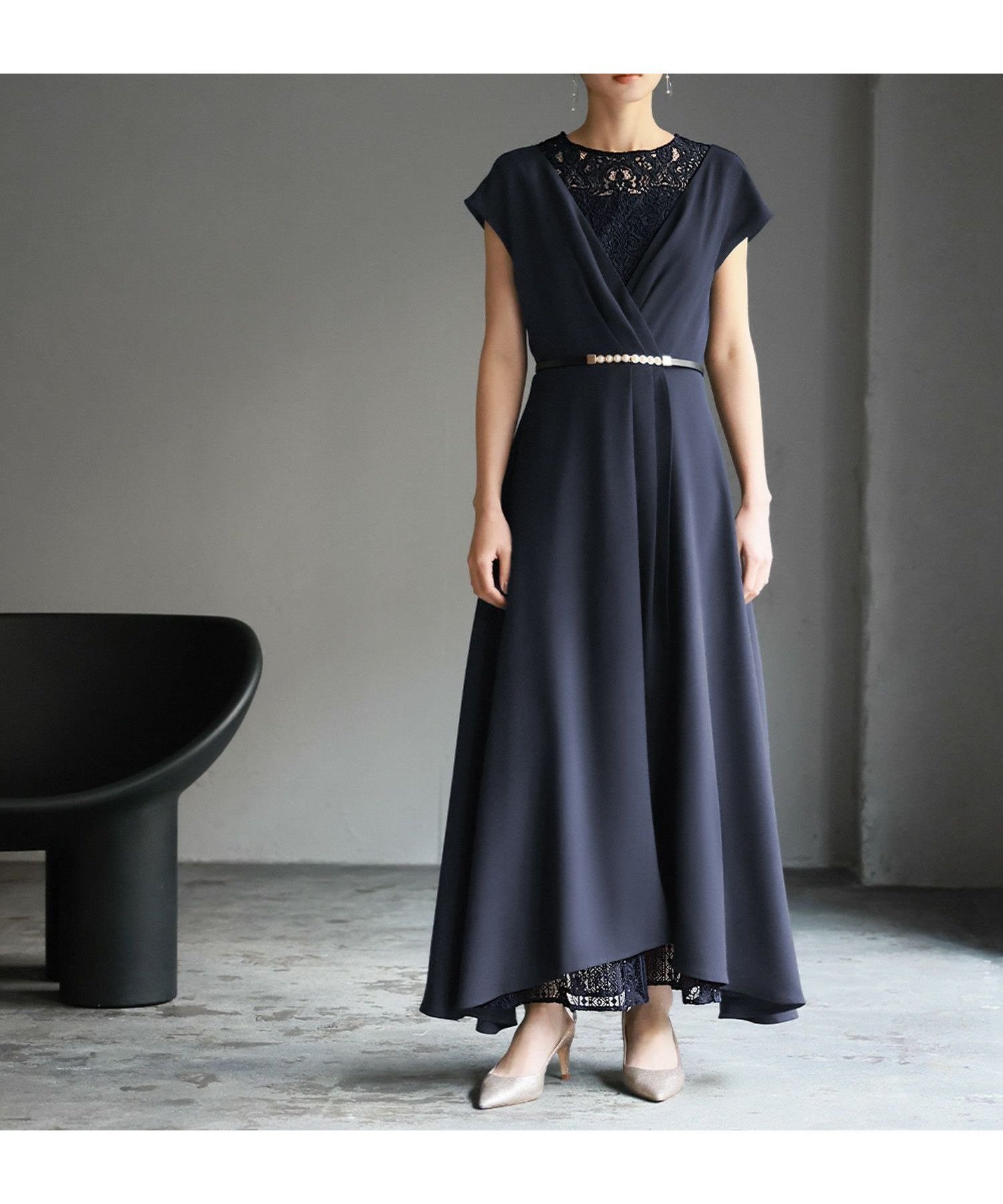 【ガール/GIRL】のパールベルト付きカシュクール風レース切替ロングフレア 結婚式パーティードレス インテリア・キッズ・メンズ・レディースファッション・服の通販 founy(ファニー) 　ファッション　Fashion　レディースファッション　Fashion for Women　ワンピース　Dresses　フォーマル・パーティードレス・結婚式用ドレス　Elegant & Casual Dresses　ベルト&ウエストマーク　Belts & Waist Accessories　イレギュラーヘム　Irregular Hem　カシュクール　Wrap Design　ギャザー　Gathered, Ruffled　クラシカル　Classical, Vintage-Inspired　切替　Switching, Contrast Panel　スリーブ　Sleeve, Long Sleeve / Short Sleeve　デコルテ　Décolleté, Neckline　ドレス　Dress, One-Piece　パール　Pearl, Pearl Accent　フィット　Fit, Slim Fit　フレア　Flare, Flared　フレンチ　French, French Style　ヨーク　Yoke, Yoke Design　レース　Lace, Lace Fabric　ロング　Long, Long-Length　再入荷　Restock / Back in Stock　エレガント 上品　Elegant　結婚式　Wedding　二次会　After Party　NA|ID: prp329100004583724 ipo3291000000032751020