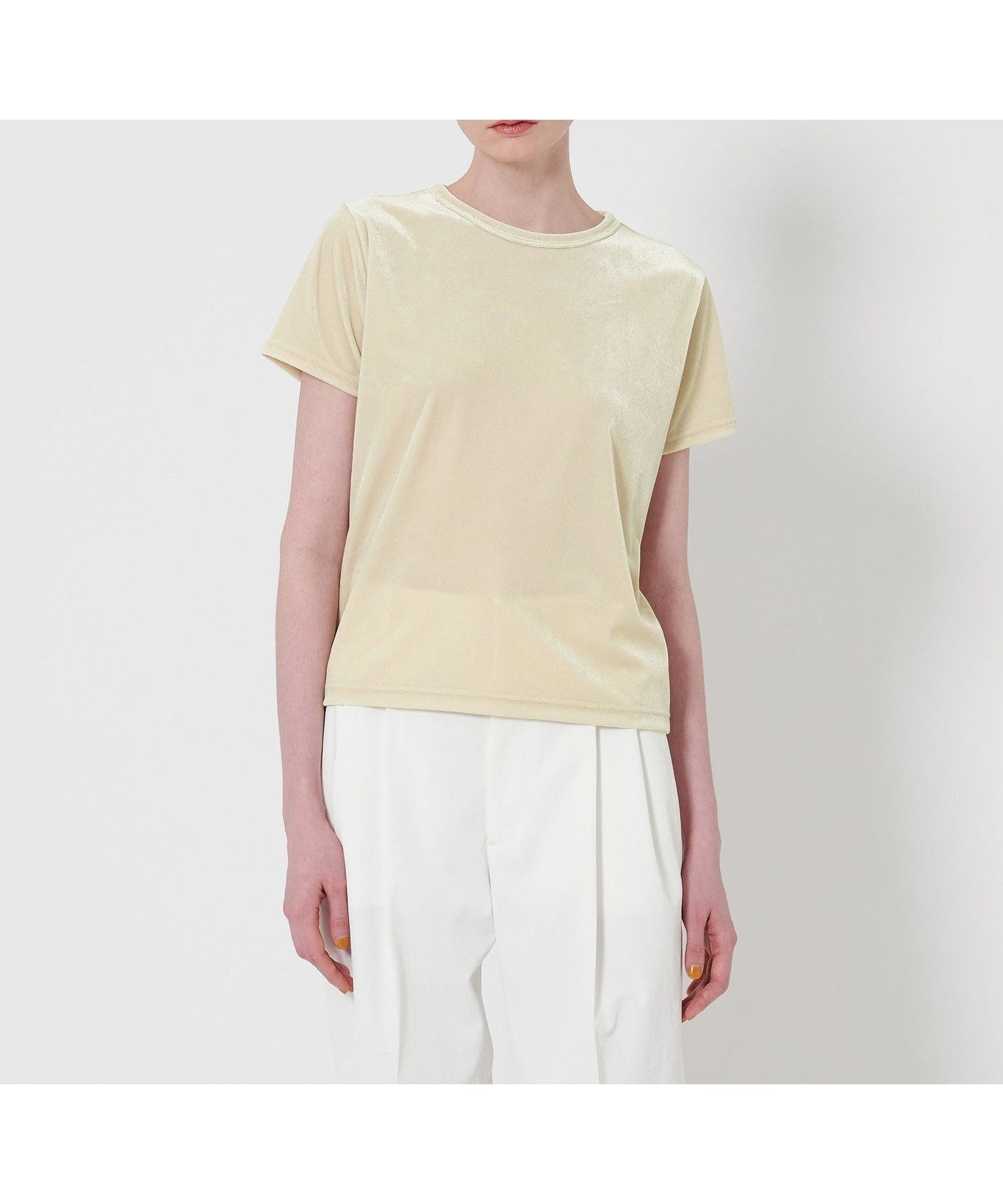 【ビューティ&ユース ユナイテッドアローズ/BEAUTY&YOUTH / UNITED ARROWS】のSteven Alan ベロア Tシャツ インテリア・キッズ・メンズ・レディースファッション・服の通販 founy(ファニー) 　ファッション　Fashion　レディースファッション　Fashion for Women　トップス・カットソー　Cut & Sew Tops　シャツ・ブラウス・オフィスカジュアル　Elegant Blouses & Button-Ups　ロングTシャツ・Tシャツ　Longline T-Shirts & Tees　ベロアトップス　Velour Tops / Velvet-Look Items　おすすめ　Recommended / Our Picks　ベロア　Velour, Soft Velvet　エレガント 上品　Elegant　OFF WHITE|ID: prp329100004583769 ipo3291000000033372202
