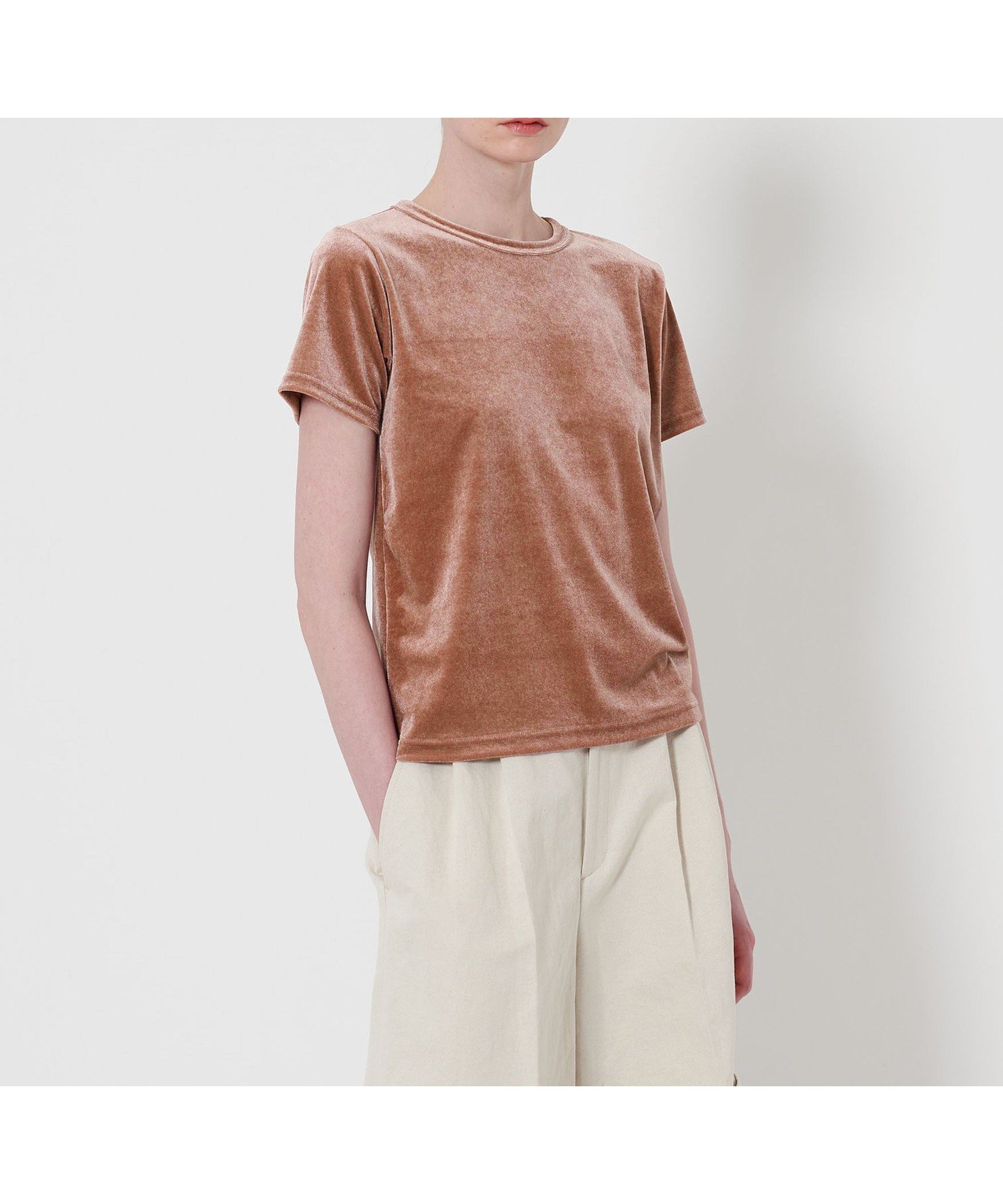 【ビューティ&ユース ユナイテッドアローズ/BEAUTY&YOUTH / UNITED ARROWS】のSteven Alan ベロア Tシャツ インテリア・キッズ・メンズ・レディースファッション・服の通販 founy(ファニー) 　ファッション　Fashion　レディースファッション　Fashion for Women　トップス・カットソー　Cut & Sew Tops　シャツ・ブラウス・オフィスカジュアル　Elegant Blouses & Button-Ups　ロングTシャツ・Tシャツ　Longline T-Shirts & Tees　ベロアトップス　Velour Tops / Velvet-Look Items　おすすめ　Recommended / Our Picks　ベロア　Velour, Soft Velvet　エレガント 上品　Elegant　LT.PINK|ID: prp329100004583769 ipo3291000000033372204