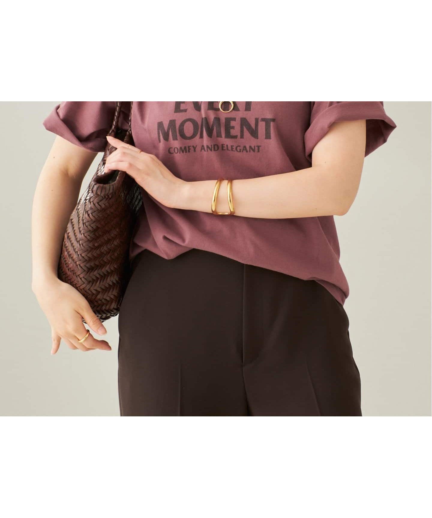 【プラージュ/Plage】のSAVOR EVERY MOMENT Tシャツ インテリア・キッズ・メンズ・レディースファッション・服の通販 founy(ファニー) 　ファッション　Fashion　レディースファッション　Fashion for Women　トップス・カットソー　Cut & Sew Tops　シャツ・ブラウス・オフィスカジュアル　Elegant Blouses & Button-Ups　ロングTシャツ・Tシャツ　Longline T-Shirts & Tees　インナー　Innerwear　ジャケット　Jacket, Outerwear　スラックス　Slacks, Dress Pants　デニム　Denim, Jeans Material　リラックス　Relax, Relaxed Fit　エレガント 上品　Elegant　ボルドー|ID: prp329100004583780 ipo3291000000033386459
