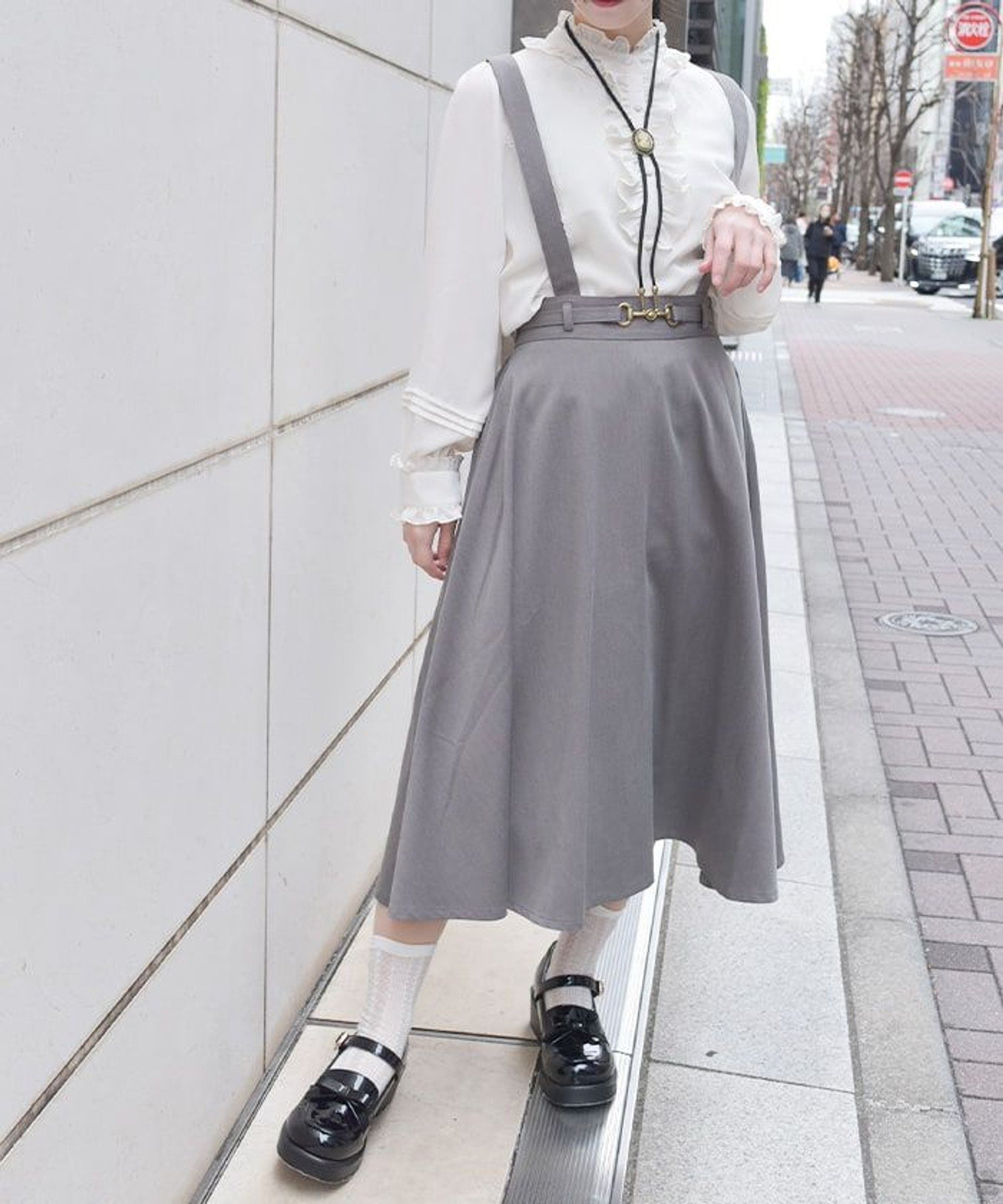 【アクシーズファム/axes femme】のサス付サーキュラーミディスカート インテリア・キッズ・メンズ・レディースファッション・服の通販 founy(ファニー) 　ファッション　Fashion　レディースファッション　Fashion for Women　スカート　Skirts　おすすめ　Recommended / Our Picks　クラシカル　Classical, Vintage-Inspired　セットアップ　Set-Up, Coordinated Outfit　ワンポイント　One Point, Statement Accent　茶|ID: prp329100004583781 ipo3291000000033190565