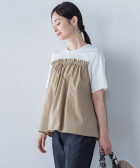 【ロートレ アモン/LAUTRE AMONT】の【晴れ軽】撥水UVドッキングカットソー≪UV/接触冷感/撥水性/洗濯機で洗える≫ 人気、トレンドファッション・服の通販 founy(ファニー) ファッション Fashion レディースファッション Ladies' Fashion Online トップス・カットソー Tops/Tshirt カットソー Cut and Sewn 洗える Washable カットソー Cut And Sew コンパクト Compact シンプル Simple ジャージ Jersey ストレッチ Stretch タフタ Taffeta ボトム Bottom 夏 Summer |ID:prp329100004583872