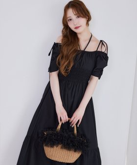 【ナイスクラップ/NICE CLAUP】の【ウエスト細見え】シャーリングアソートワンピ 人気、トレンドファッション・服の通販 founy(ファニー) ファッション Fashion レディースファッション Ladies' Fashion Online ワンピース Dress おすすめ Recommend オフショルダー Off Shoulder キャップ Cap サンダル Sandals シャーリング Shirring シューズ Shoes スニーカー Sneakers バレエ Ballet フィット Fit ロング Long 夏 Summer |ID:prp329100004583888
