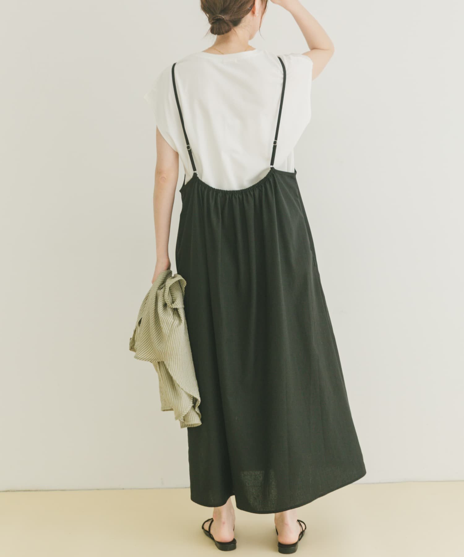 【アイテムズアーバンリサーチ/ITEMS URBAN RESEARCH】のリネンキャミワンピース インテリア・キッズ・メンズ・レディースファッション・服の通販 founy(ファニー) 　ファッション　Fashion　レディースファッション　Fashion for Women　ワンピース　Dresses　キャミソールワンピース　Camisole Dresses　2025年　2025　2025春夏・S/S　Spring/Summer 2025 SS25　夏　Summer　S/S・春夏　SS, Spring/Summer, Warm Season　BLK|ID: prp329100004583952 ipo3291000000033583468