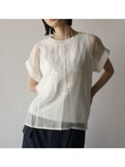 【ラシュッド/LASUD】のロゴタンクトップ×シアートップス オフホワイト|ID: prp329100004584024 ipo3291000000032680053