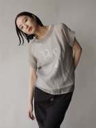 【ラシュッド/LASUD】のロゴタンクトップ×シアートップス チャコールグレー|ID: prp329100004584024 ipo3291000000032680054
