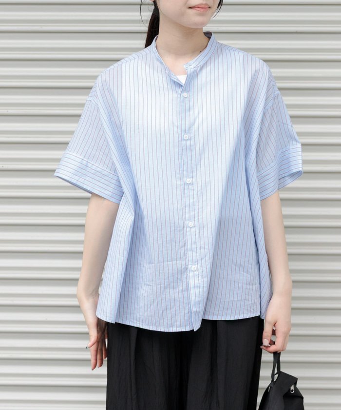 【アーバンリサーチ ドアーズ/URBAN RESEARCH DOORS】のFORK SPOON ワイド5分袖シャツ インテリア・キッズ・メンズ・レディースファッション・服の通販 founy(ファニー) https://founy.com/ ファッション Fashion レディースファッション Fashion for Women トップス・カットソー Cut & Sew Tops シャツ・ブラウス・オフィスカジュアル Elegant Blouses & Button-Ups 2025年 2025 2025春夏・S/S Spring/Summer 2025 SS25 エアリー Airy Texture シンプル Simple, Minimal フレア Flare, Flared ベーシック Basic, Essential ワイド Wide, Wide Fit 夏 Summer S/S・春夏 SS, Spring/Summer, Warm Season |ID: prp329100004584054 ipo3291000000032626803