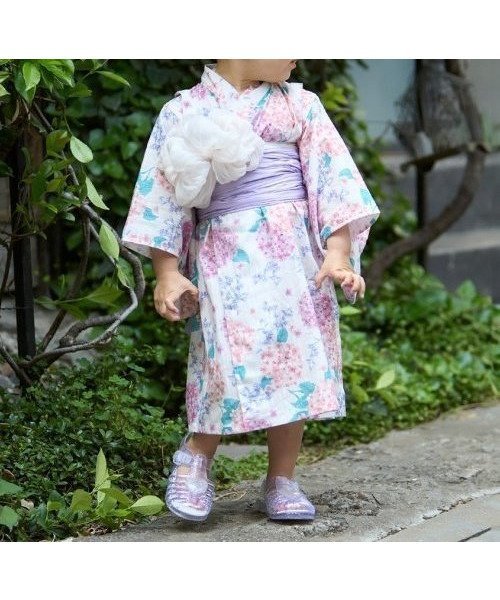 【その他のブランド/Other】の紫陽花浴衣 インテリア・キッズ・メンズ・レディースファッション・服の通販 founy(ファニー) https://founy.com/ ファッション Fashion キッズファッション Fashion for Kids シンプル Simple, Minimal ポケット Pocket, Pocket Detail モチーフ Motif, Design Theme リボン Ribbon, Bow ループ Loop, Loop Knit おすすめ Recommended / Our Picks 夏 Summer エレガント 上品 Elegant |ID: prp329100004584101 ipo3291000000032971625