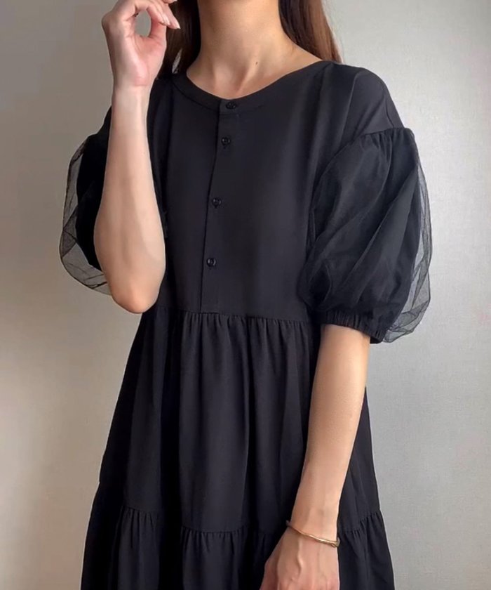 【ジュノア/JUNOAH】のFILLOU チュールワンピース インテリア・キッズ・メンズ・レディースファッション・服の通販 founy(ファニー) https://founy.com/ ファッション Fashion レディースファッション Ladies' Fashion Online ワンピース Dress チュール Tulle |ID: prp329100004584106 ipo3291000000032676812