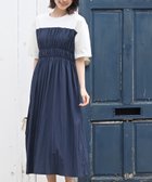 【アールピーエス/rps】のカットレイヤー風ドッキングシャーリングワンピース ネイビー|ID: prp329100004584117 ipo3291000000032687873