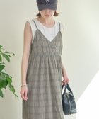【チャオパニックティピー/CIAOPANIC TYPY】の【WEB限定】【india】シャーリングチェックキャミワンピース ブラウン|ID: prp329100004584147 ipo3291000000032637438