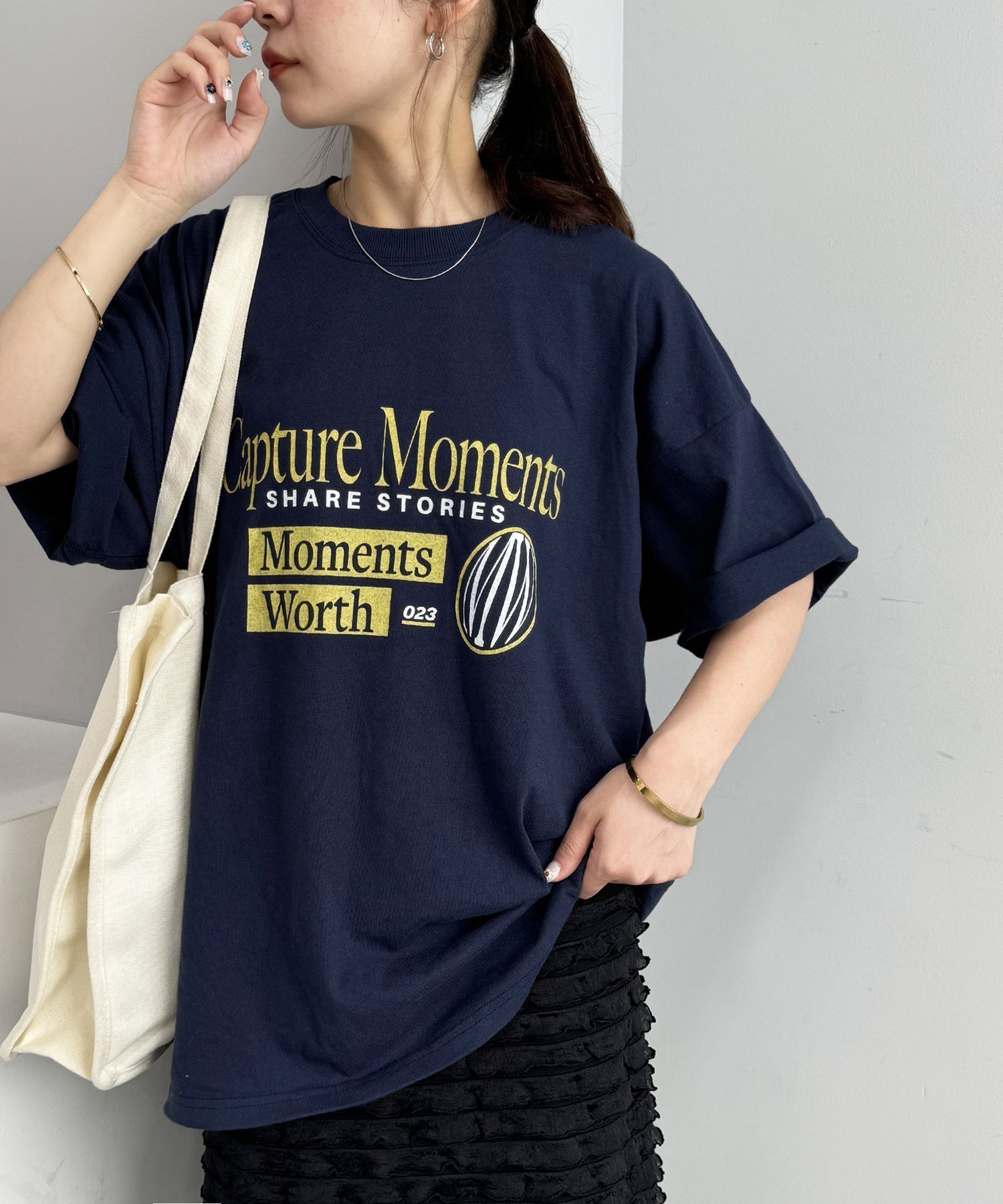 【ディスコート/Discoat】の【WEB限定】アソートラベルロゴTシャツ インテリア・キッズ・メンズ・レディースファッション・服の通販 founy(ファニー) 　ファッション　Fashion　レディースファッション　Ladies' Fashion Online　トップス・カットソー　Tops/Tshirt　シャツ/ブラウス　Shirts/Blouses　ロング / Tシャツ　T-Shirts　ネイビー|ID: prp329100004584194 ipo3291000000032496991
