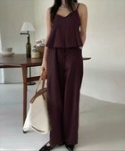 【その他のブランド/Other】のペプラムキャミセットアップ バーガンディ|ID: prp329100004584248 ipo3291000000033200511