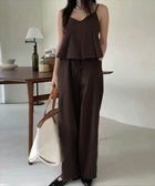 【その他のブランド/Other】のペプラムキャミセットアップ ダークブラウン|ID: prp329100004584248 ipo3291000000033200513
