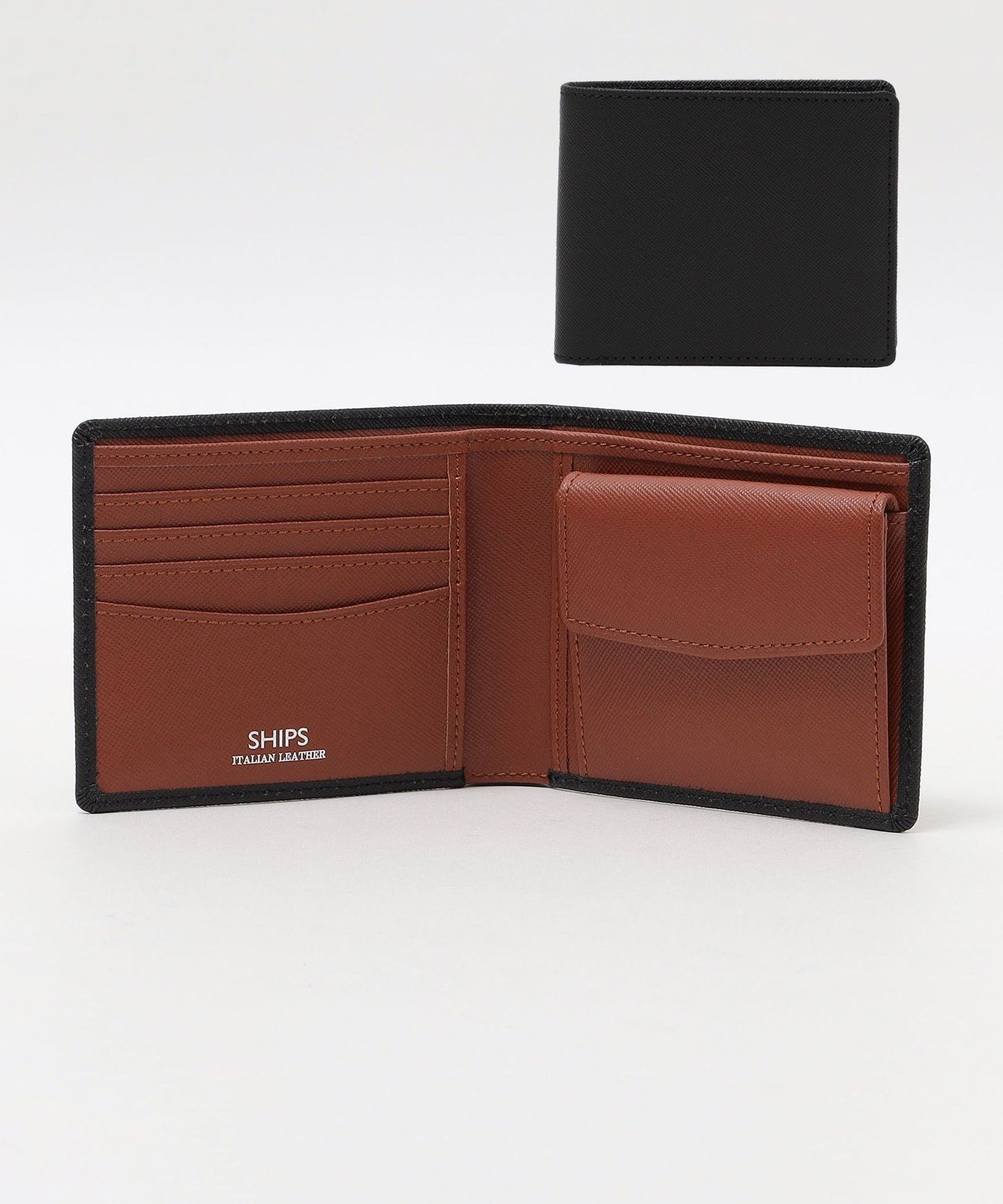 【シップス/SHIPS / MEN】の【WEB限定】SHIPS 【SAFFIANO LEATHER】2トーン 2つ折 ウォレット(財布) インテリア・キッズ・メンズ・レディースファッション・服の通販 founy(ファニー) 　ファッション　Fashion　メンズファッション　Fashion for Men　ウォレット　Wallet　財布　Wallet, Purse　ベーシック　Basic, Essential　エレガント 上品　Elegant　ブラウン|ID: prp329100004584320 ipo3291000000033495541