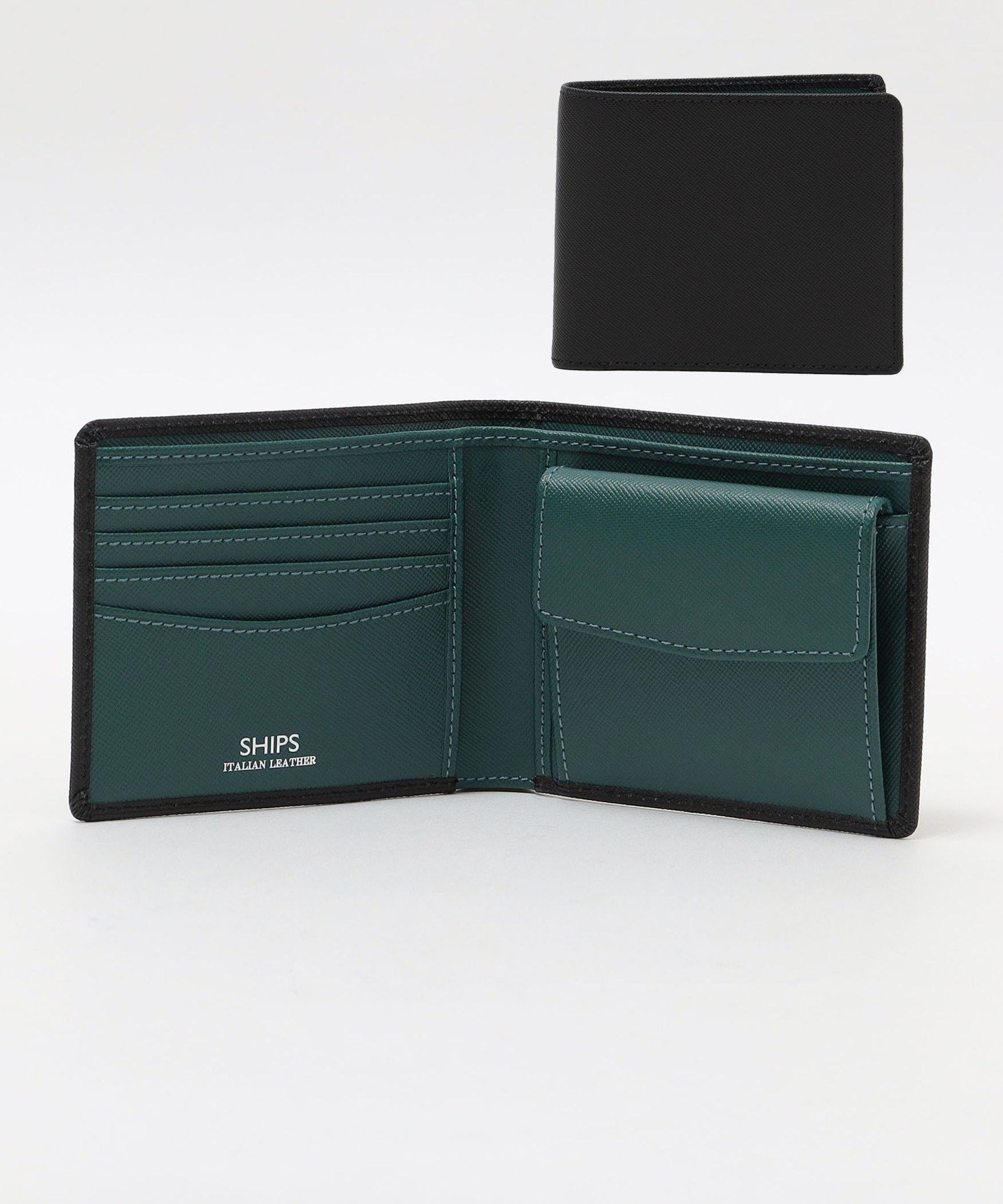 【シップス/SHIPS / MEN】の【WEB限定】SHIPS 【SAFFIANO LEATHER】2トーン 2つ折 ウォレット(財布) インテリア・キッズ・メンズ・レディースファッション・服の通販 founy(ファニー) 　ファッション　Fashion　メンズファッション　Fashion for Men　ウォレット　Wallet　財布　Wallet, Purse　ベーシック　Basic, Essential　エレガント 上品　Elegant　グリーン|ID: prp329100004584320 ipo3291000000033495542