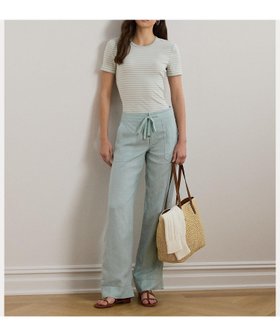 【ラルフローレン/RALPH LAUREN】 リネン ワイドレッグパンツ人気、トレンドファッション・服の通販 founy(ファニー) ファッション Fashion レディースファッション WOMEN パンツ Pants くるぶし Ankle ドローコード Draw Cord パッチ Patch フロント Front ポケット Pocket リネン Linen |ID:prp329100004584343