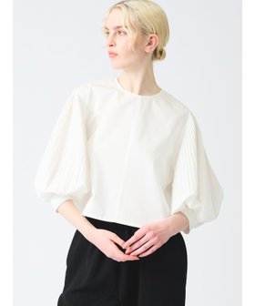 【マーコート/MARcourt】のmizuiro ind プリーツパフスリーブプルオーバー 人気、トレンドファッション・服の通販 founy(ファニー) ファッション Fashion レディースファッション Fashion for Women トップス・カットソー Cut & Sew Tops カジュアルプルオーバー・ニットトップス Pullovers & Knit Tops / Casual Pullovers ショート Short, Short Length ツイル Twist, Twisted Detail ブロード Broadcloth, Fine Cotton プリーツ Pleats, Pleated ポケット Pocket, Pocket Detail エレガント 上品 Elegant 無地 Plain, Solid Color |ID:prp329100004584570