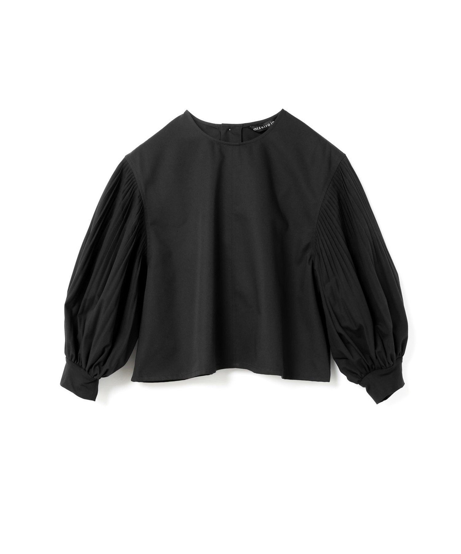 【マーコート/MARcourt】のmizuiro ind プリーツパフスリーブプルオーバー インテリア・キッズ・メンズ・レディースファッション・服の通販 founy(ファニー) 　ファッション　Fashion　レディースファッション　Fashion for Women　トップス・カットソー　Cut & Sew Tops　カジュアルプルオーバー・ニットトップス　Pullovers & Knit Tops / Casual Pullovers　ショート　Short, Short Length　ツイル　Twist, Twisted Detail　ブロード　Broadcloth, Fine Cotton　プリーツ　Pleats, Pleated　ポケット　Pocket, Pocket Detail　エレガント 上品　Elegant　無地　Plain, Solid Color　ブラック|ID: prp329100004584570 ipo3291000000032728240