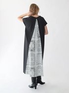 【ラシュッド/LASUD】のペイズリーバンダナプリントバックシャンワンピース チャコールグレー|ID: prp329100004584617 ipo3291000000032723226