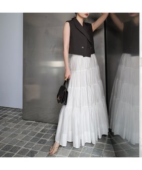 【アニュアンス/anuans】のテンセルリッチオーガンティアードスカート 人気、トレンドファッション・服の通販 founy(ファニー) ファッション Fashion レディースファッション Fashion for Women スカート Skirts ティアードスカート Tiered Skirts ギャザー Gathered, Ruffled シアー Sheer, See-Through ベーシック Basic, Essential リラックス Relax, Relaxed Fit エレガント 上品 Elegant |ID:prp329100004584643