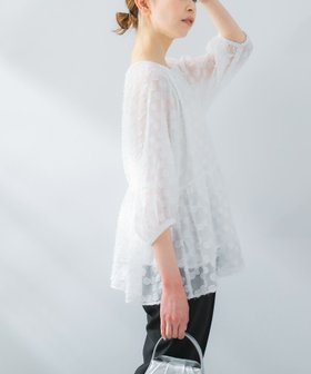 【アーバンリサーチ ロッソ/URBAN RESEARCH ROSSO】のラメジャガードペプラムブラウス 人気、トレンドファッション・服の通販 founy(ファニー) ファッション Fashion レディースファッション Fashion for Women トップス・カットソー Cut & Sew Tops シャツ・ブラウス・オフィスカジュアル Elegant Blouses & Button-Ups 2025年 2025 2025春夏・S/S Spring/Summer 2025 SS25 アクセサリー Fashion Accessories サテン Satin, Glossy Fabric スリム Slim, Slim Fit タイトスカート Pencil Skirt, Tight Skirt ドット Polka Dot, Dot Pattern バランス Balance, Style Balance ブローチ Brooch, Pin Brooch ミックス Mix, Mixed Style 夏 Summer S/S・春夏 SS, Spring/Summer, Warm Season |ID:prp329100004584655