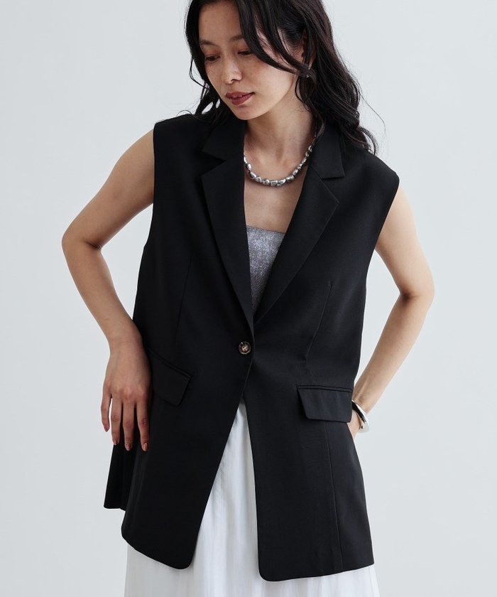 【インディヴィ/INDIVI】の【接触冷感/セットアップ対応】リネンライクジレジャケット【カセット服/通勤・オフィス】 インテリア・キッズ・メンズ・レディースファッション・服の通販 founy(ファニー) https://founy.com/ ファッション Fashion レディースファッション Ladies' Fashion Online アウター Coat Outerwear ジャケット Jackets シンプル Simple スタイリッシュ Stylish ストレッチ Stretch セットアップ Set Up タンク Tank テーラード Tailored トレンド Trend ノースリーブ No Sleeve フロント Front リネン Linen ロング Long ワイド Wide ビジネス 仕事 通勤 Business 夏 Summer |ID: prp329100004584705 ipo3291000000032609930