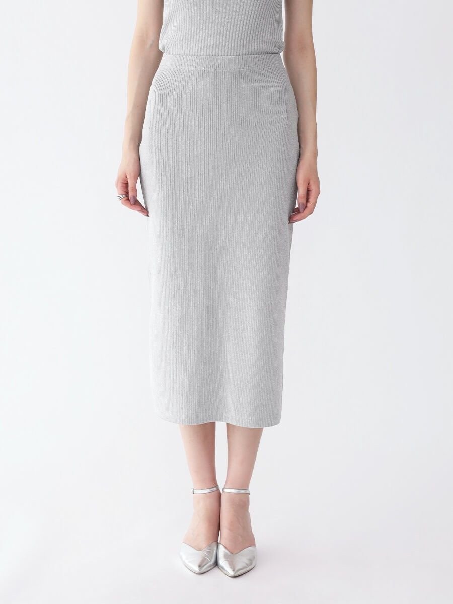 【ラシュッド/LASUD】のラスターリブニットスカート 人気、トレンドファッション・服の通販 founy(ファニー) 　ファッション　Fashion　レディースファッション　Fashion for Women　スカート　Skirts　スリット　Slit, Slit Detail　トレンド　Trend, Trending Now　リュクス　Luxury, Elegant, High-End, Chic　エレガント 上品　Elegant　 other-1|ID: prp329100004584715 ipo3291000000032664791