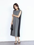 【ヴァン/Vin】のバイアスストライプカットソーワンピース チャコールグレー|ID: prp329100004584771 ipo3291000000032666208